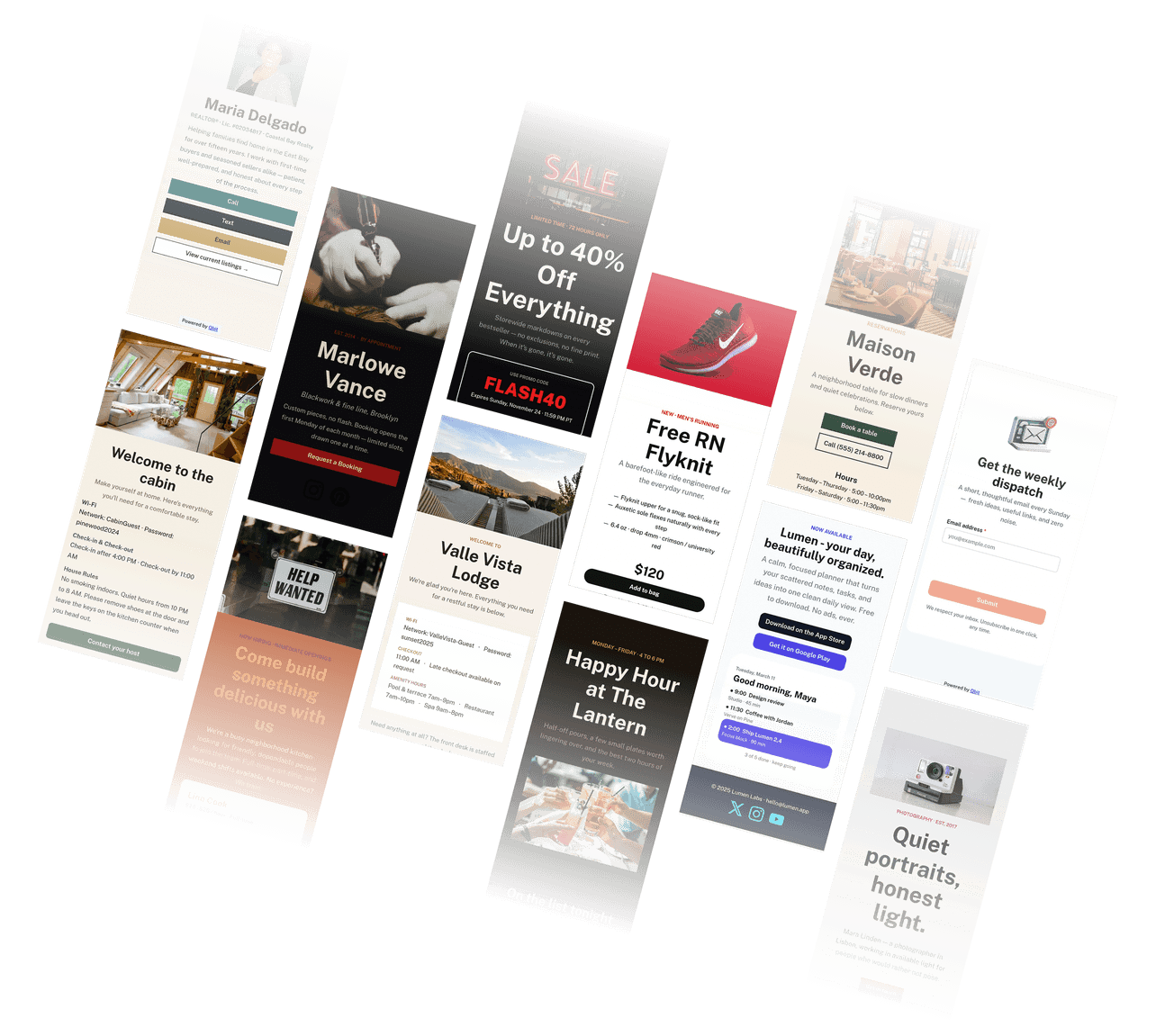 Choosing and customizing a Qbit page template